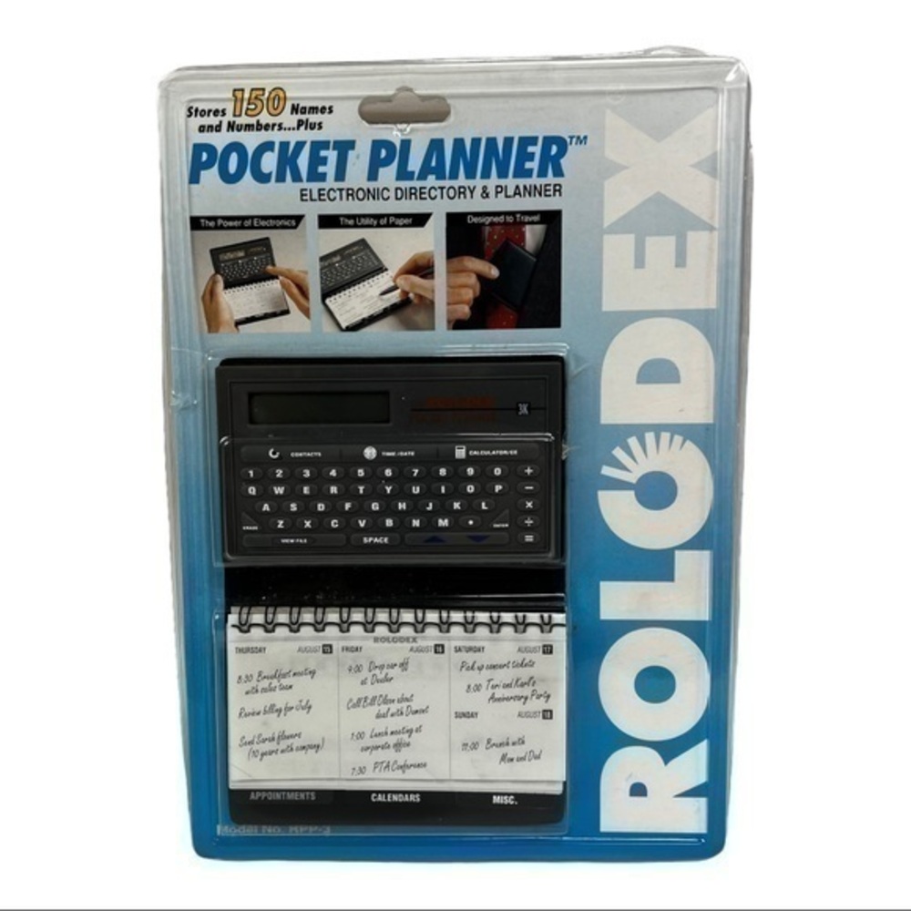 Vintage Rolodex RPP-3 Organizer Pocket Planner NEW 1992 Electronic Directory